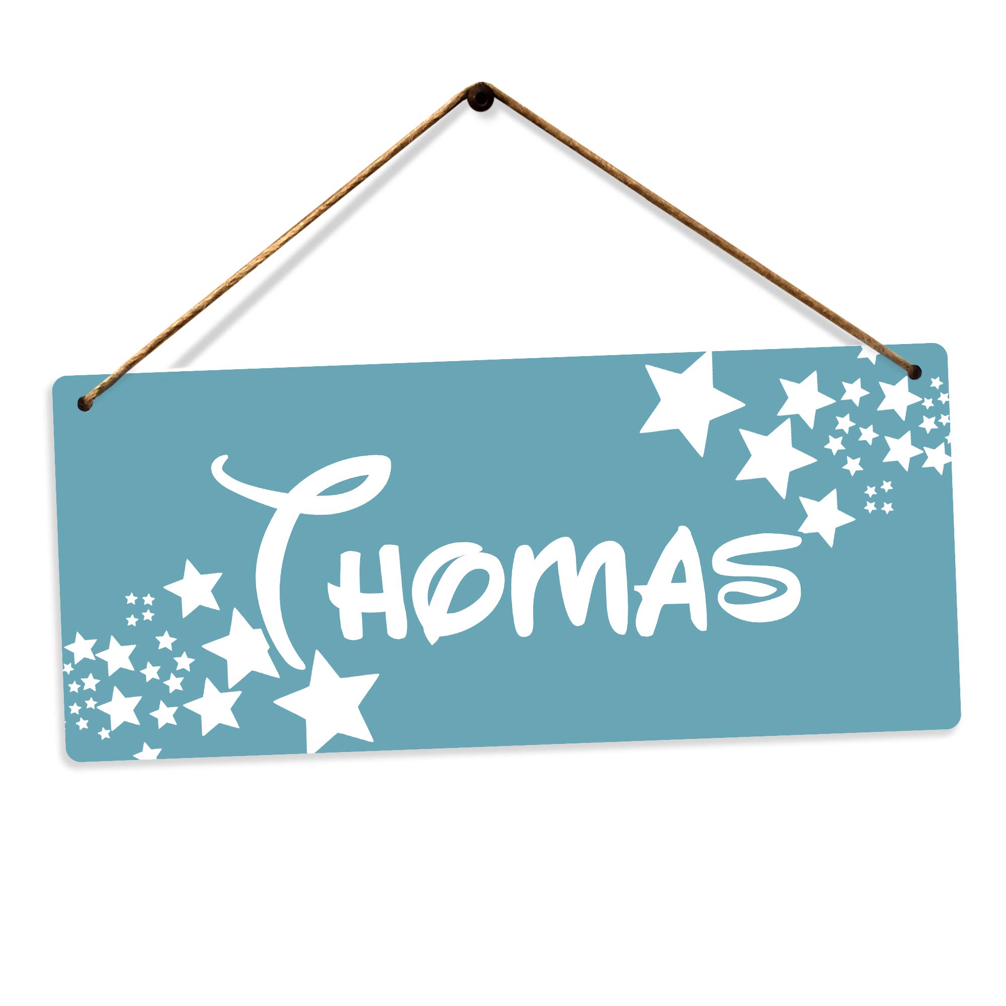 Toasted Merch Blue Personalised Disney Name Door Sign – Twine | Printed Metal Wall Sign Plaque
