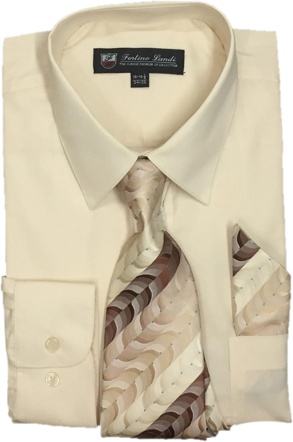 cream shirt and tie set
