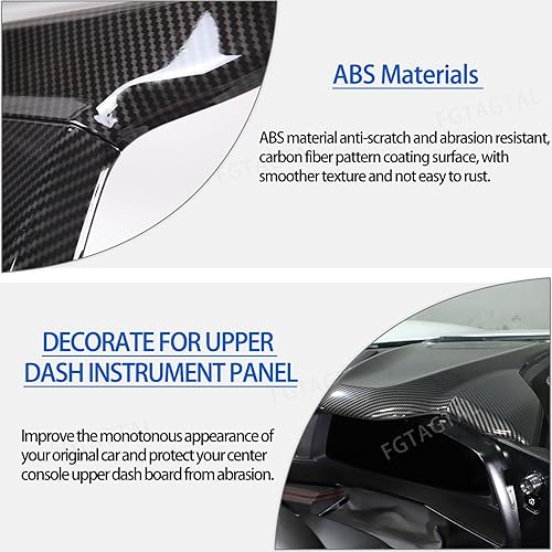 Miniatura 3 de Cubierta de panel de instrumentos interior superior para Chevrolet Corvette C8 Stingray 2020-2024, marco decorativo de tablero de instrumentos de