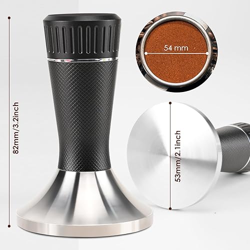 Miniatura 6 de 53mm Espresso Tamper, 2-in-1 Premium Barista Coffee Tamper & WDT Tool, Excellent Quality Curve Stainless Steel Base Tamper for Espresso Machine,