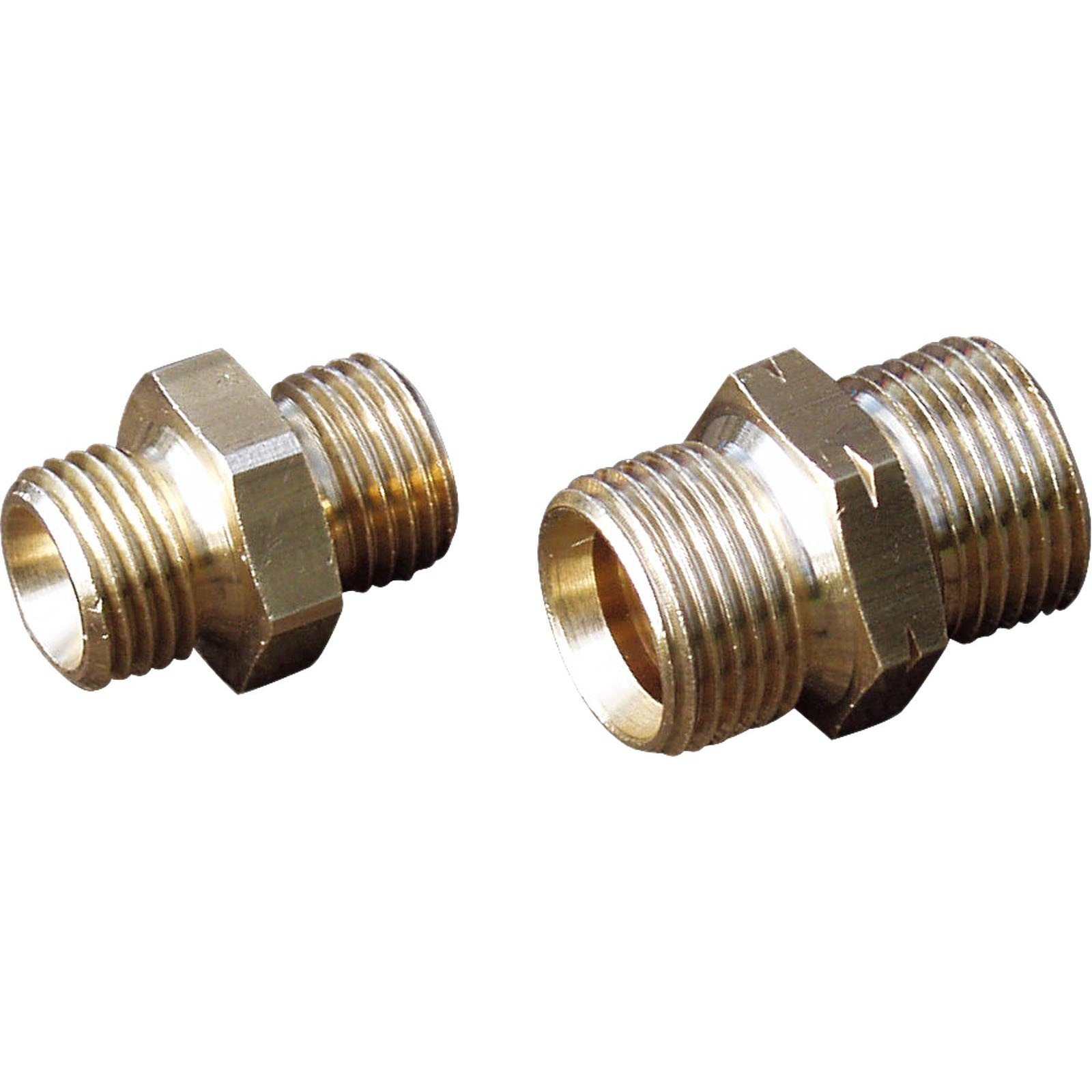 Raccordement mamelon double filetage gauche droite 3/8 1/4
