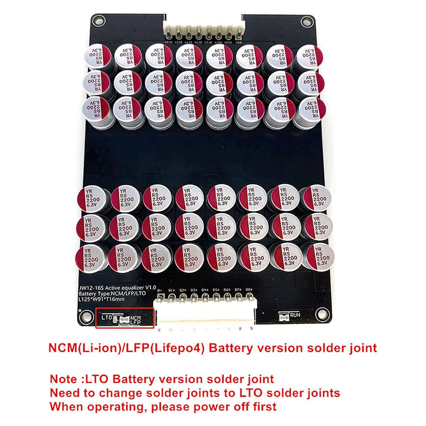 2X 12S 13S 14S 15S 16S Equalizzatore Bilanciatore Lifepo4 Lipo LTO Batteria Equalizzazione di Energia Condensatore Board