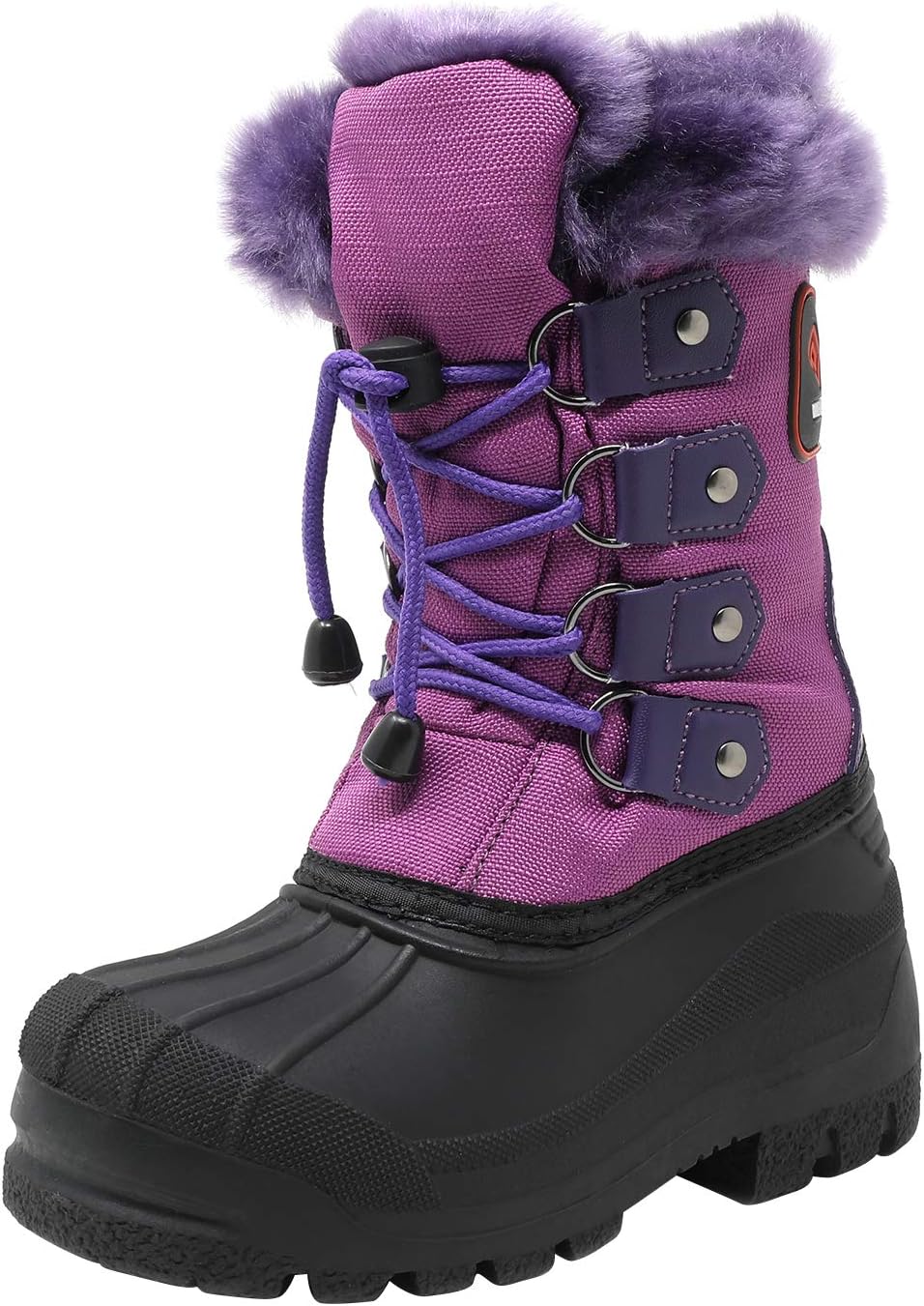 DREAM PAIRSBoys & Girls Toddler/Little Kid/Big Kid KNORTH Insulated Fur Winter Waterproof Snow Boots