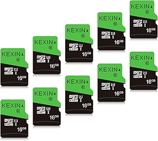 KEXIN Micro SD Card 16 GB 10 Pack Micro SDHC UHS-I Memory Cards Class 10 High Speed Micro SD Cards, C10, U1