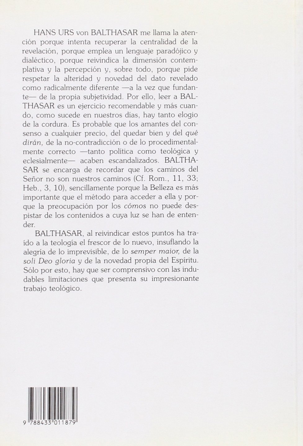 La gloria del crucificado. La teología fundamental de H.U.von Balthasar (Institituto Diocesano de Teología y Pastoral)
