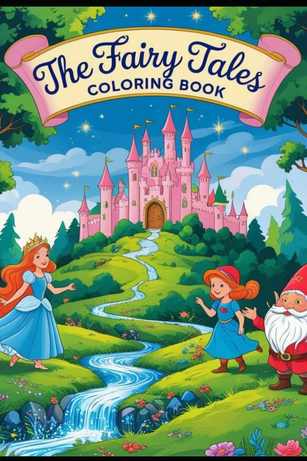 Joyful Fairy Tales Coloring Book: kids fairy tales, coloring, fun , creative, activity, motors skills, imagination
