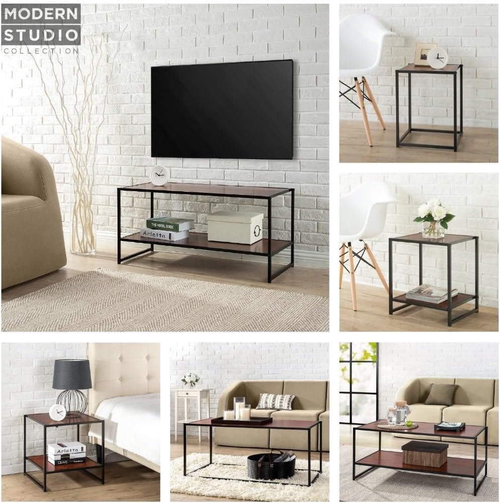 Zinus Troy Modern Studio Collection Classic Rectangular Coffee Table, Brown