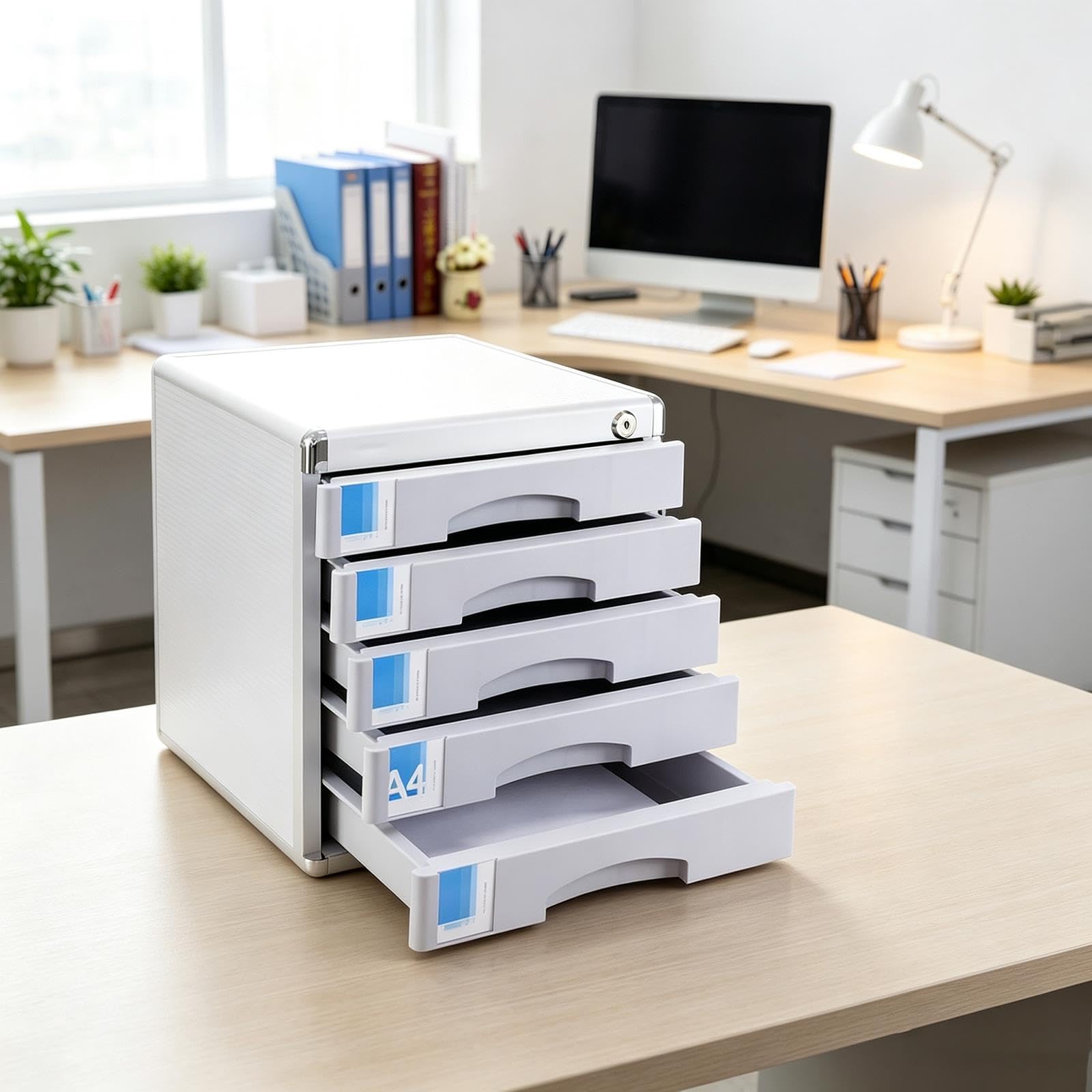 Support De Stockage Papier A4 À 3/5/7 Niveaux, Classeur Données Bureau