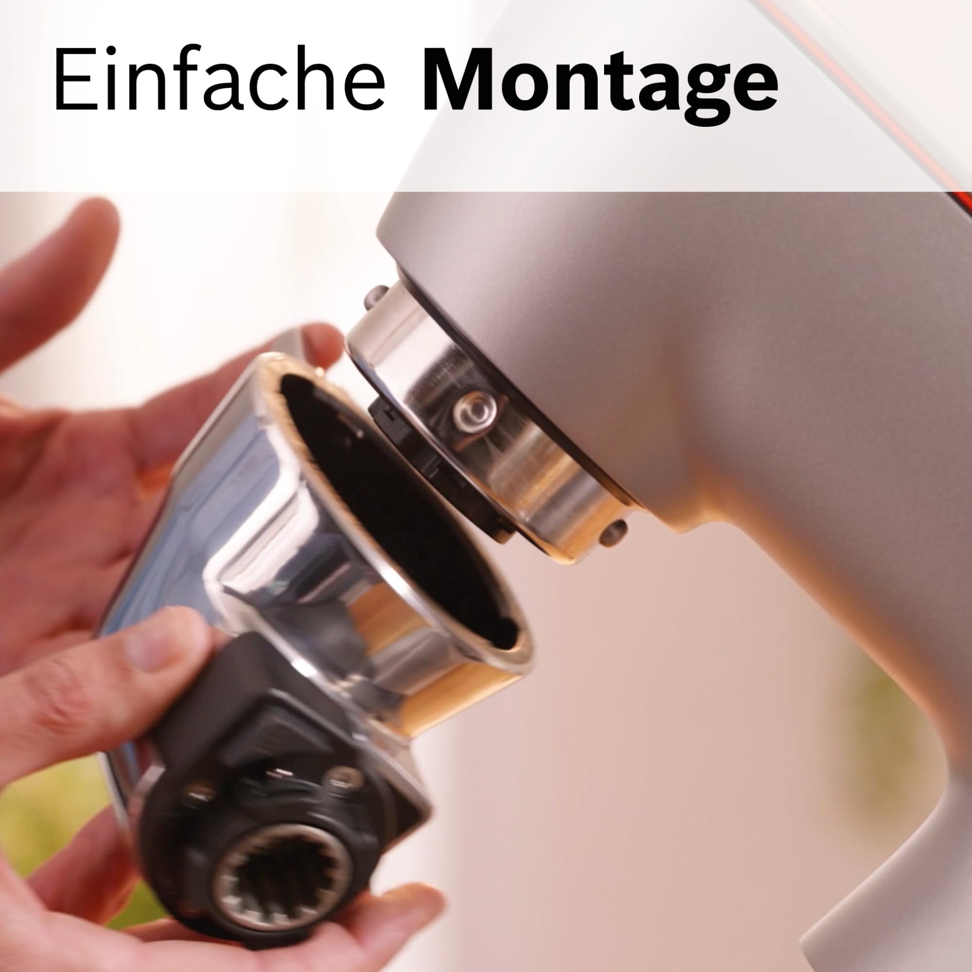 Bosch Adapter MUZ9AD1, Zubehör für Küchenmaschine OptiMUM, für Fleischwolf, Raspel und Nudelwalzen, einfache Montage