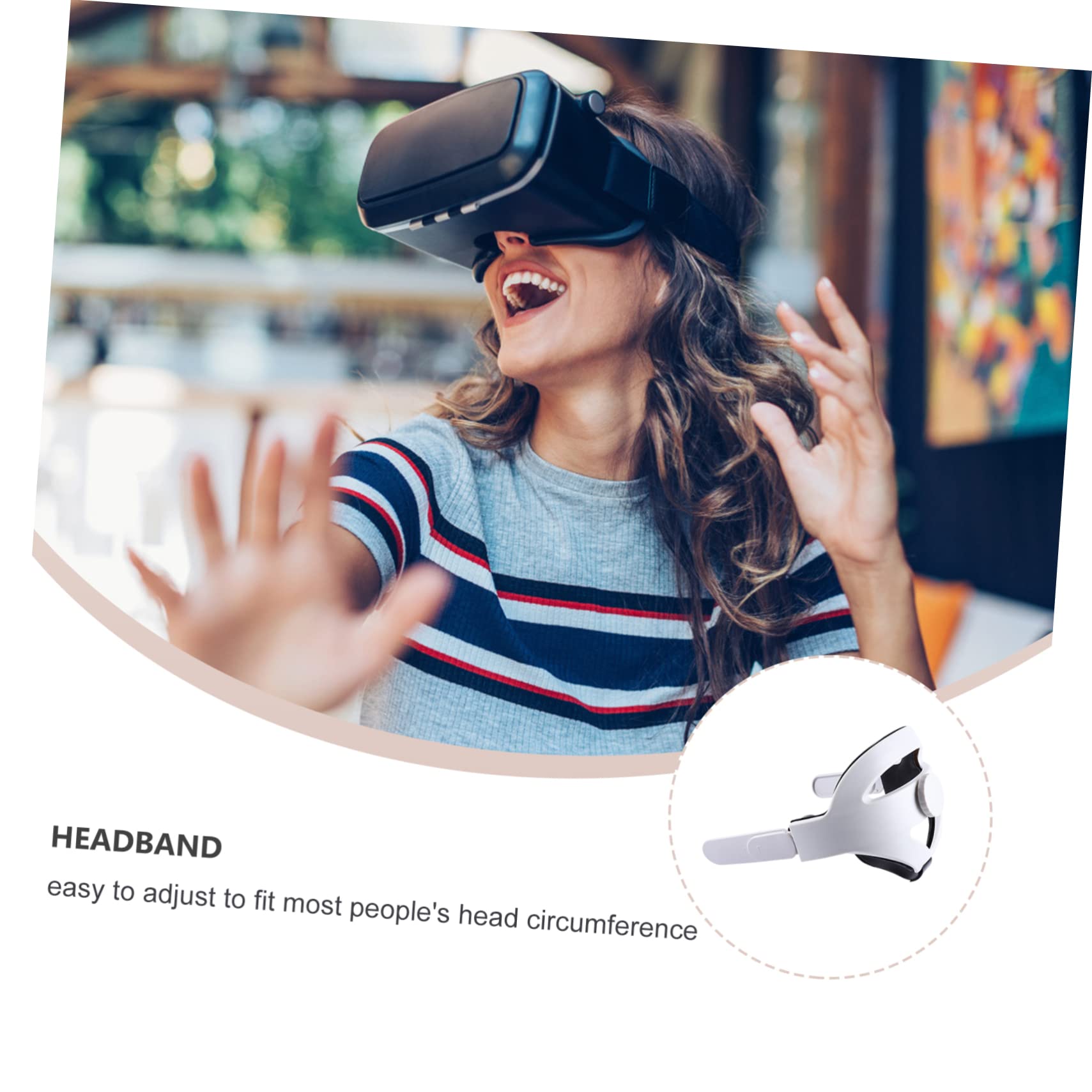 UPKOCH Casque VR Tête Réglable Et Confortable pour Support Ajustable Et Équilibré Sangle Antidérapante pour Jeu Immersif Pression Faciale