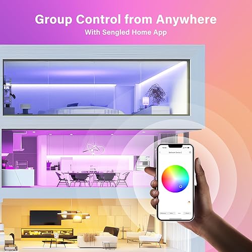 Miniatura 5 de Sengled Bombillas inteligentes G2 Wi-Fi Bluetooth, bombillas inteligentes que funcionan con Alexa y Google Assistant, bombillas LED que cambian de