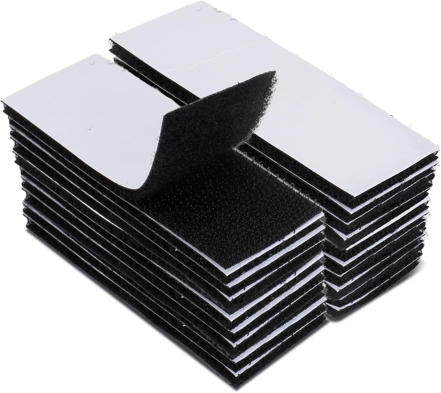 Hook and Loop Tape Strips with Adhesive Backing(1.2x3.1 Inch) Patch Stickers Sheets Sticky for Picture Hangers Couch Cushions Prevent Sliding Fabric Home School Classroom Supplies Must Have