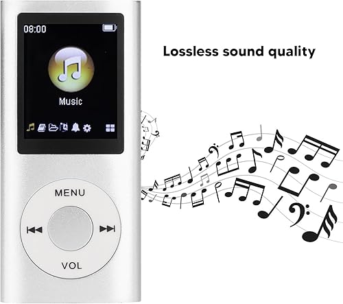 Miniatura 2 de Reproductor de MP3, reproductor de música MP3 portátil, elegante sonido multifuncional sin pérdidas, pantalla LCD delgada de 1.8 pulgadas,