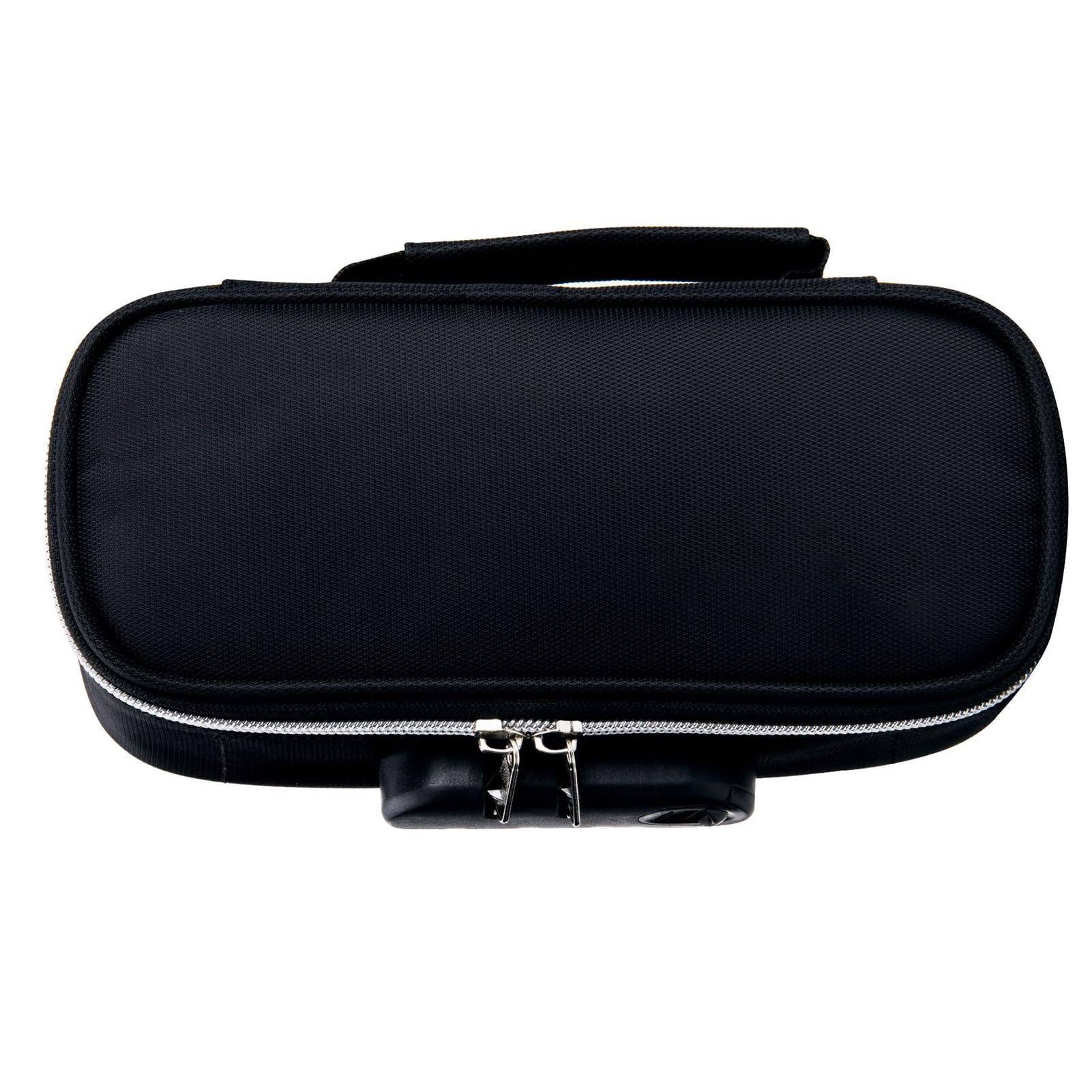 Dpofirs Portable Safe Box, Lockable Pencil Case, Security Case Lock, Large Capacity, Mini Travel Safe for School (Black)