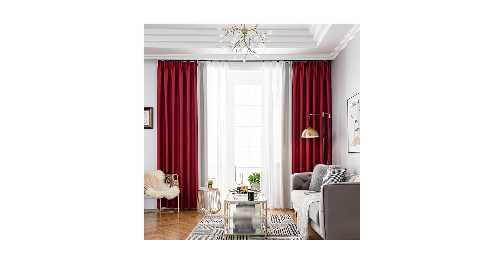 Amazon｜遮光カーテン ワインレッド 通気性が良い 洗濯機対応