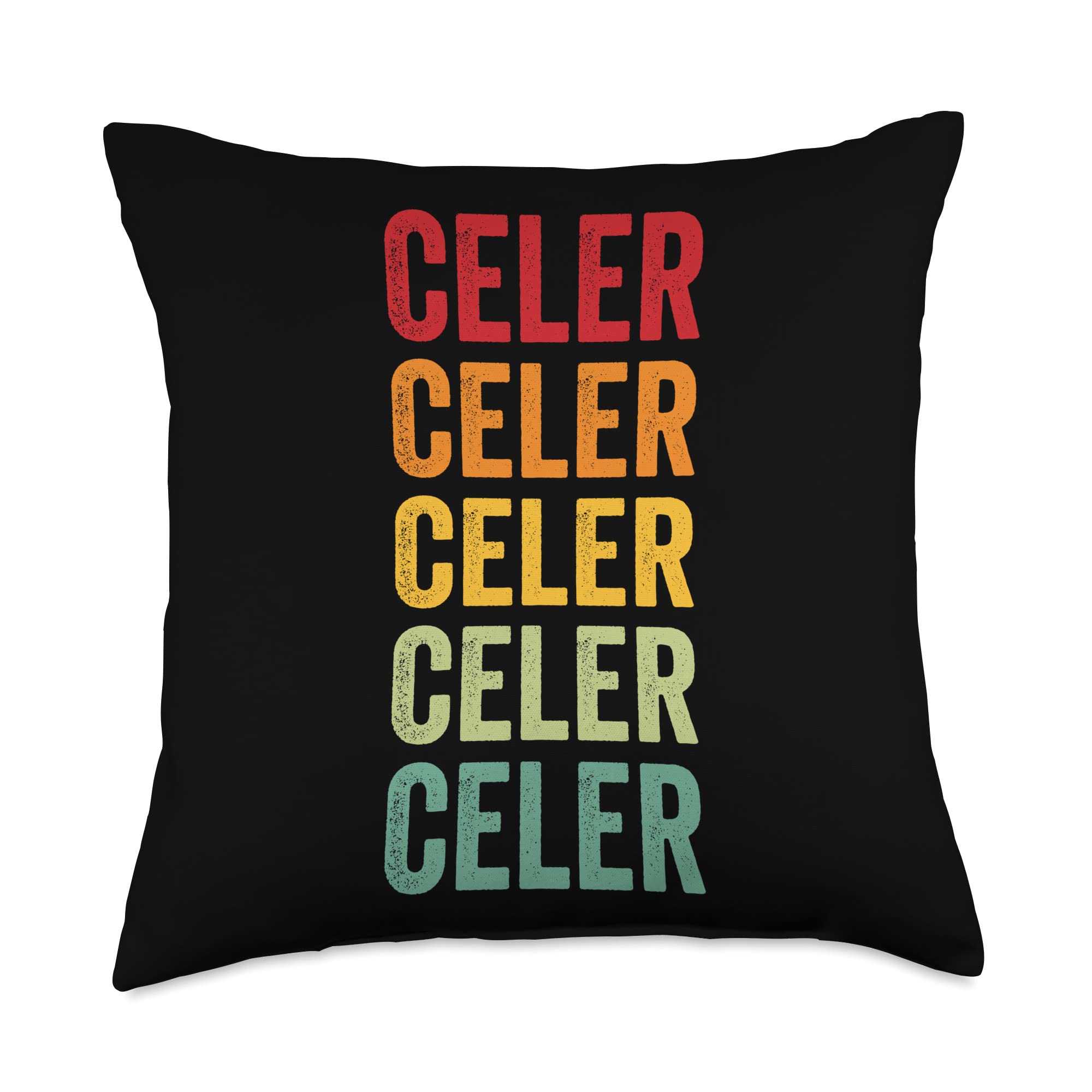 Celer UndergroundCeler Underground Celer Crypto Rainbow Text Design Throw Pillow, 18x18, Multicolor
