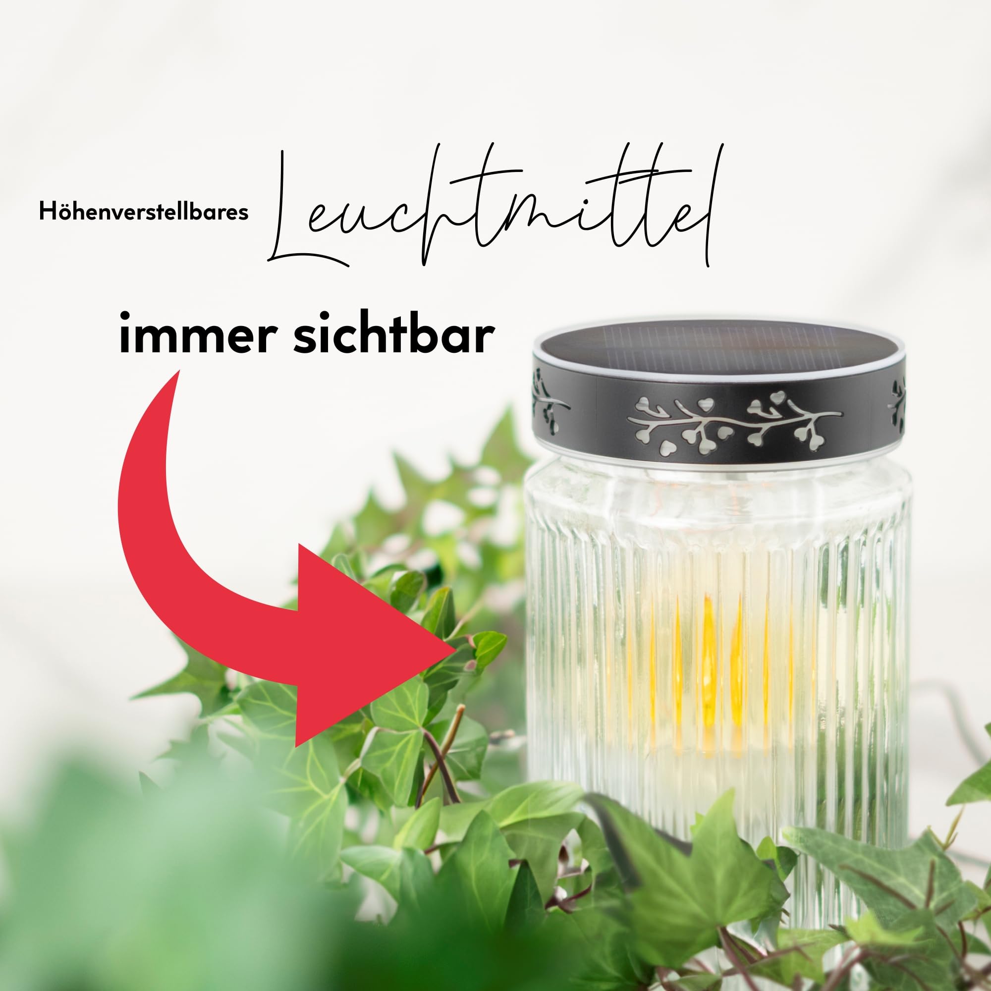 Hofer Candele, luce solare a LED, in vetro, trasparente, durata di 3 anni, resistente alle intemperie, impermeabile, per esterni, candela a LED per cimitero, lanterna per tomba con batteria