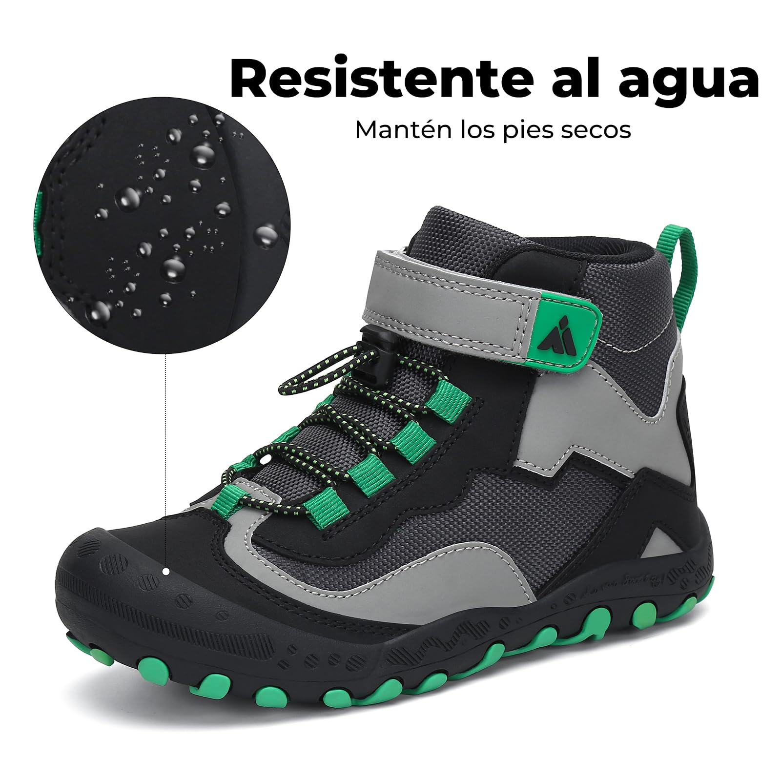 Mishansha Unisex Niños Zapatos de Senderismo para Antideslizante y Ligero Botas para niña Botas de Montaña — view 2