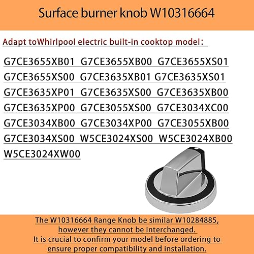 Miniatura 4 de 2024 Actualización WPW10316664 - Perilla de control de rango de horno de gas, 4 unidades para horno de gas Whirlpool, reemplazo W10316664 AP6019356