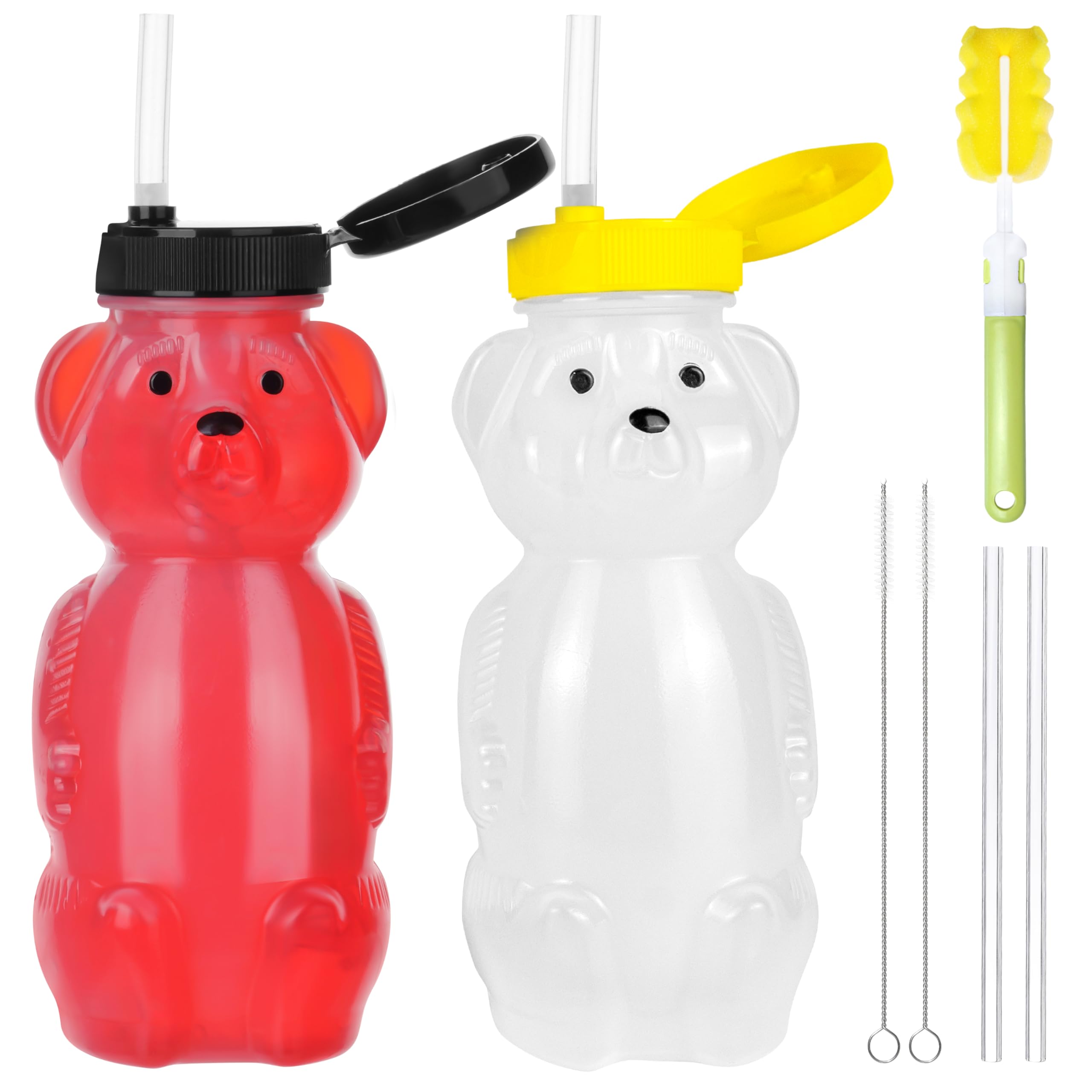 Budding Bear Honey Bear Straw Cup 2 Pack 230ml Straw Cups For budding-bear-honey-bear-straw-cup-2-pack-230ml-straw-cups-for