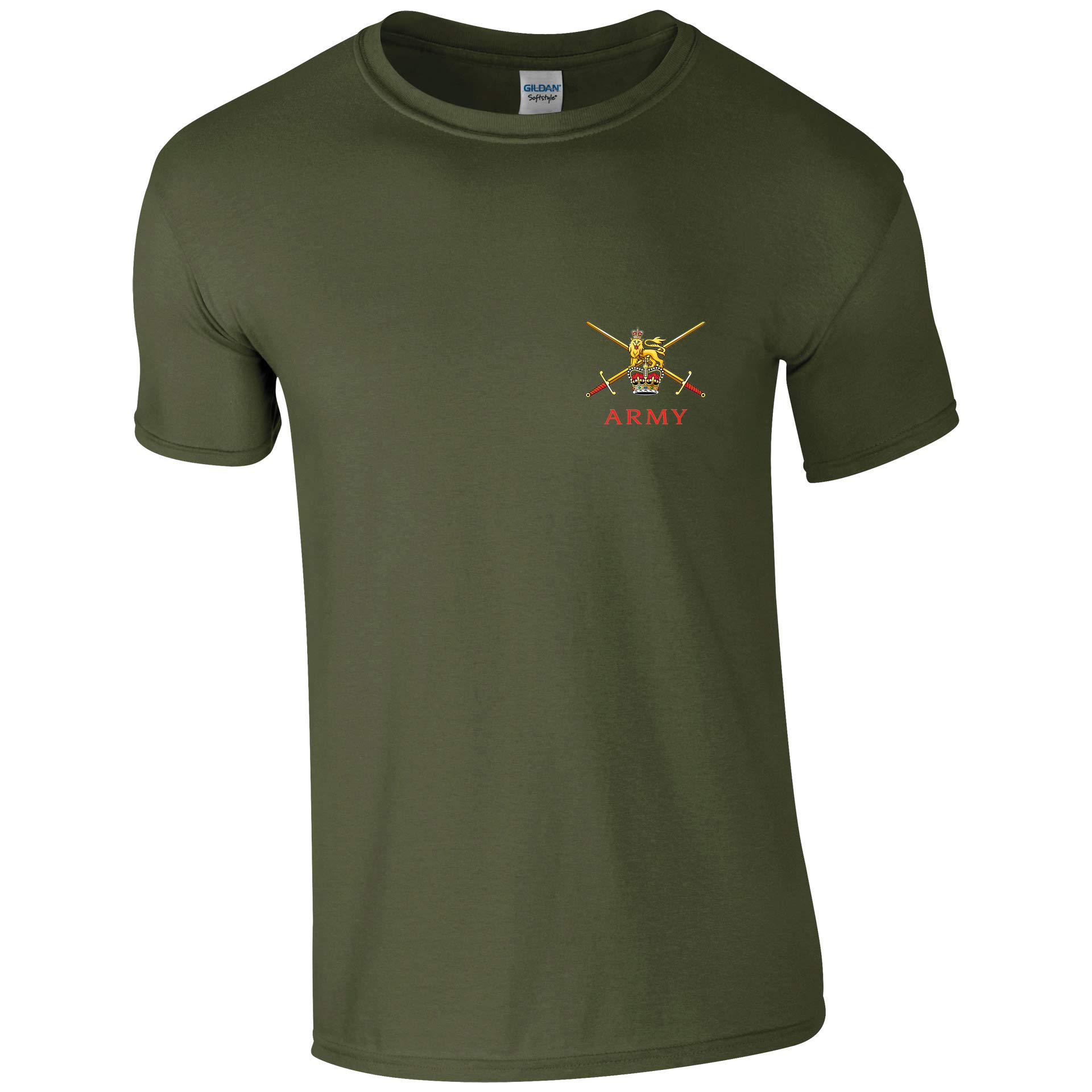 Productsave British Army Insignia Mens Tshirt British Army Military (XL, Military Green)