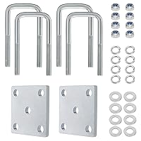 Vista 1 de Kit de pernos en U para remolque de barco, resortes, pernos en U de 2 pulgadas de ancho, para eje de 2 x 2 - 4 34 pulgadas de largo