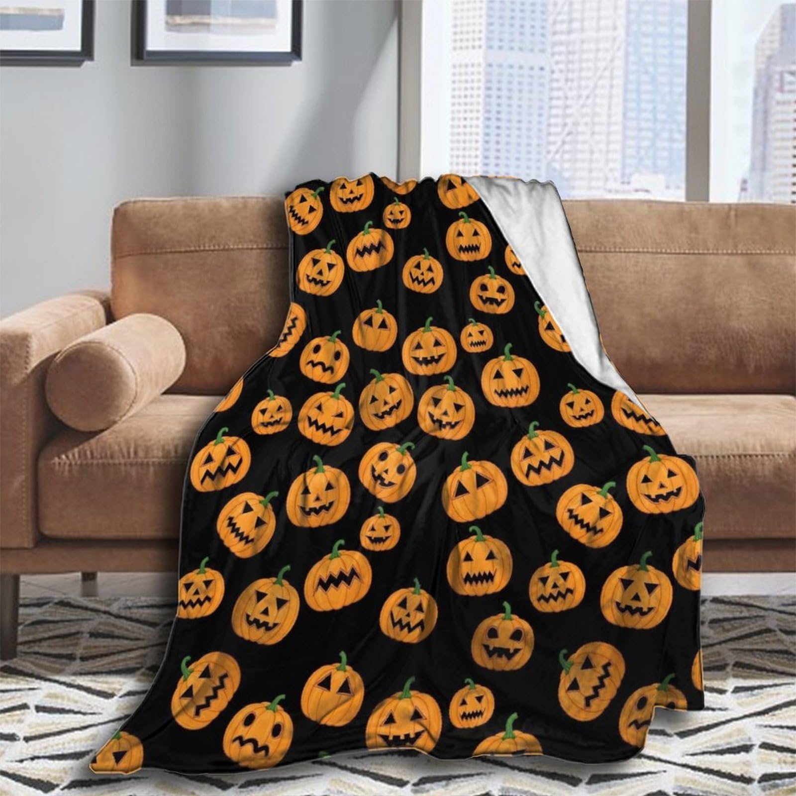 Oudrspo Throw Blanket for Couch Soft Skull and Crossbones Blankets and Throws for Sofa