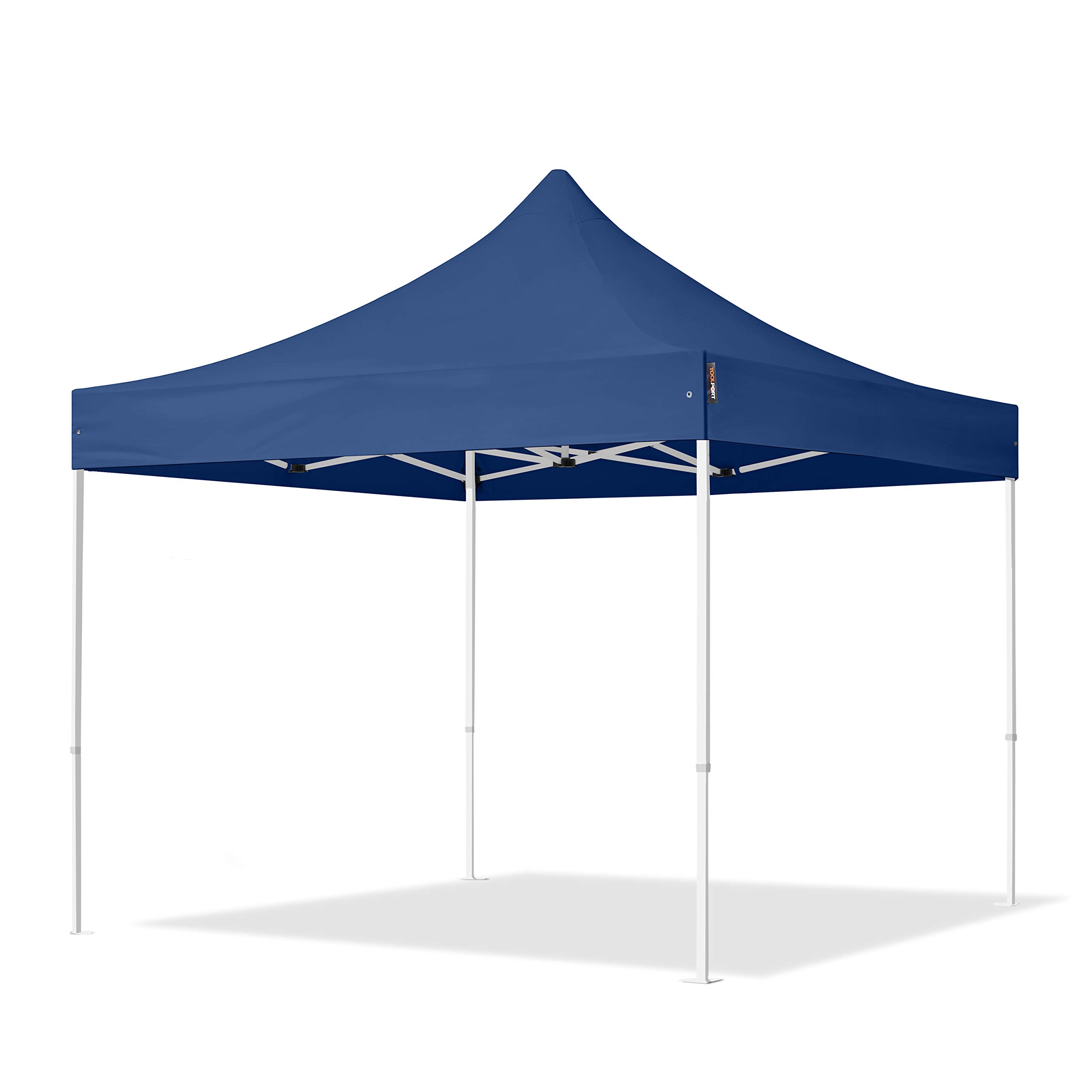 TOOLPORT 3x3m Pavillon Faltpavillon Klappzelt inkl. 2 Seitenteile Stahl Faltzelt Garten Partyzelt blau
