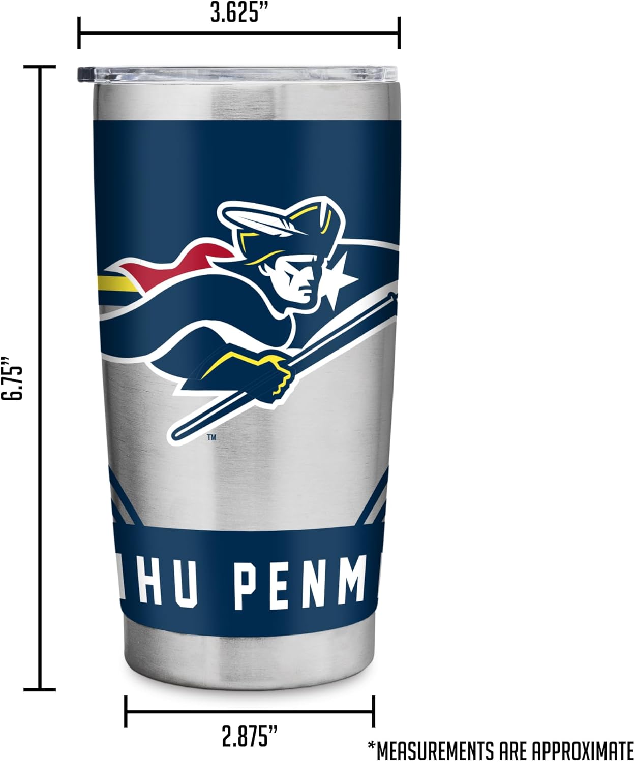Rico Industries NCAA Southern New Hampshire Penmen Standard 20oz Stainless Steel Tumbler with Lid - Great For Coffee, Tea, Water or Cocktails - Image 8