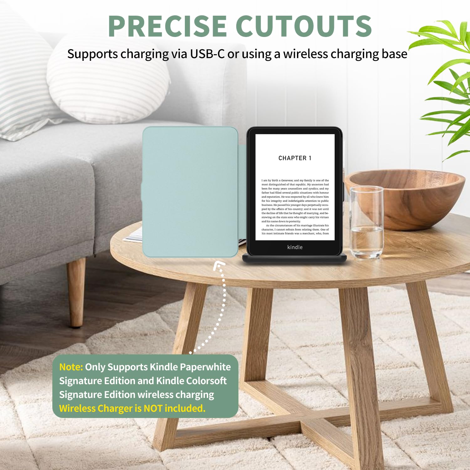 Schutzhülle für Kindle Colorsoft Signature Edition 1. Generation und Kindle Paperwhite Kids & Signature Edition 12. Generation 2024, PU-Leder mit automatischer Schlaf-/Wachfunktion, nicht für