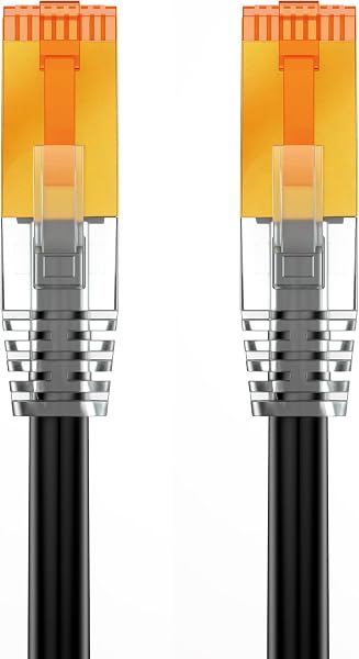 mumbi 23538 Cat.7 S/FTP Câble brut réseau de raccordement LAN Ethernet Patch avec connecteurs RJ-45 10.0m, noir (1x) - 3