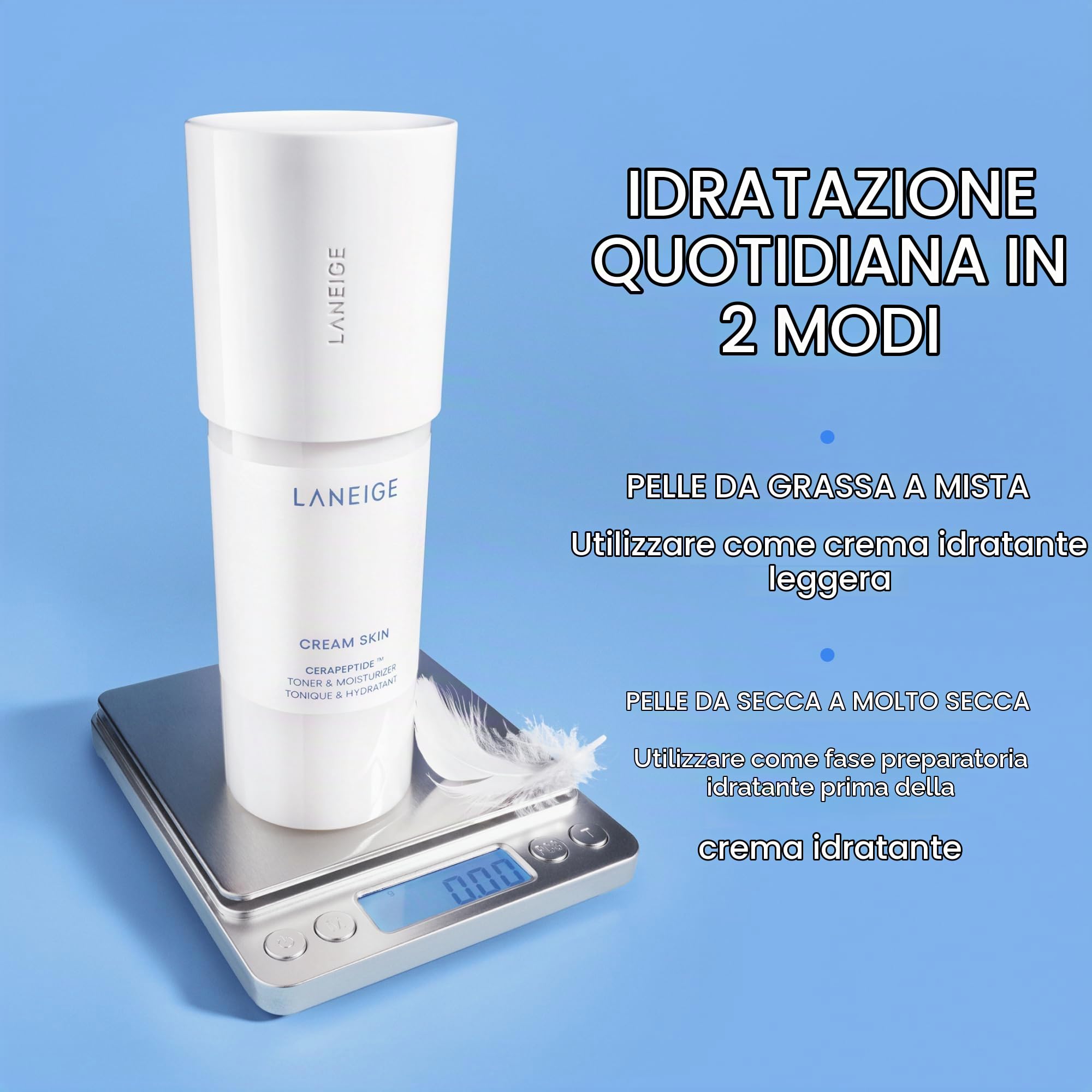LANEIGE Cream Skin Toner & Moisturizer: 2-in-1 Amino Acid Rich Liquid, Soothe, Hydrate, and Strengthen Skin's Moisture Barrier