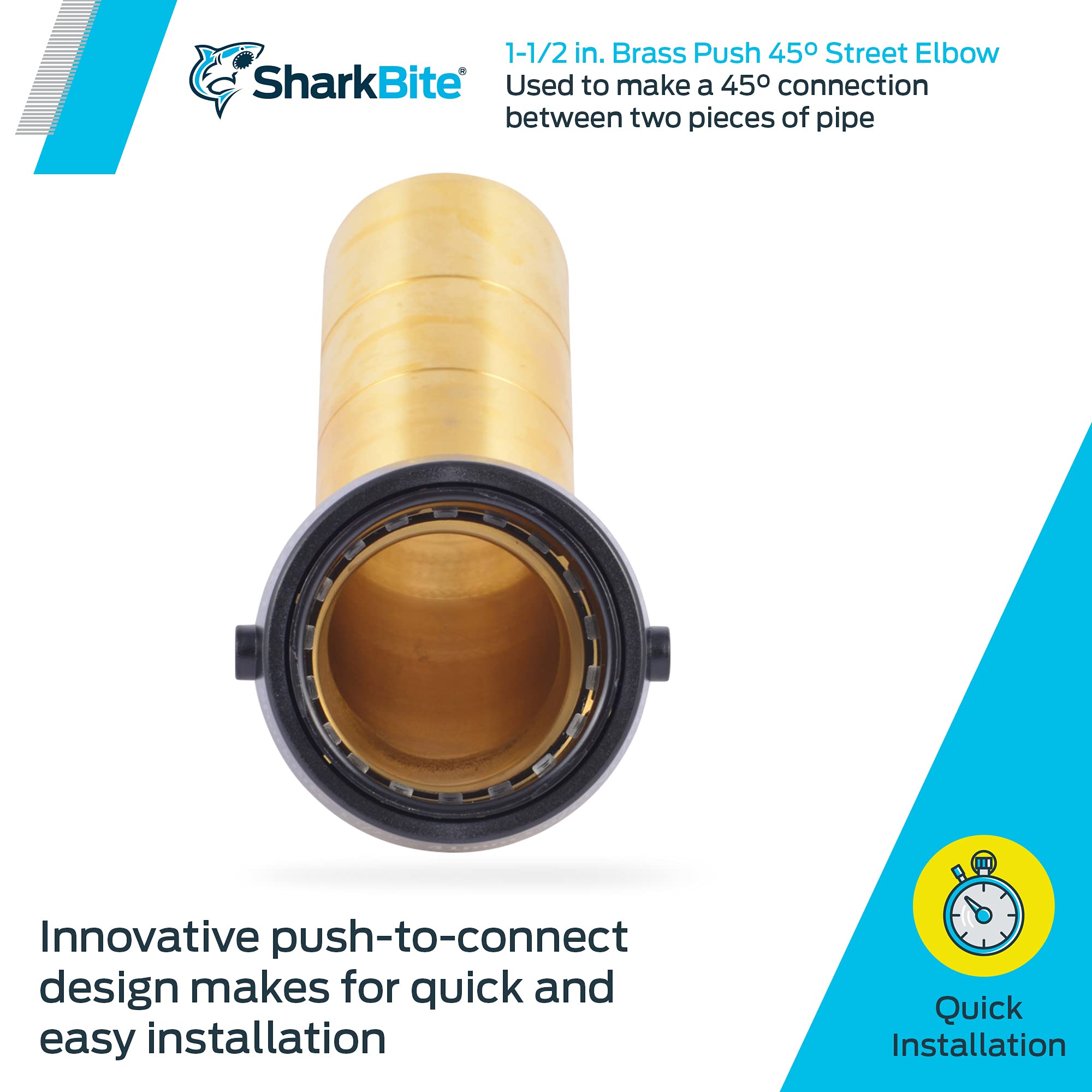Codo de calle SharkBite Deg, UXL0741