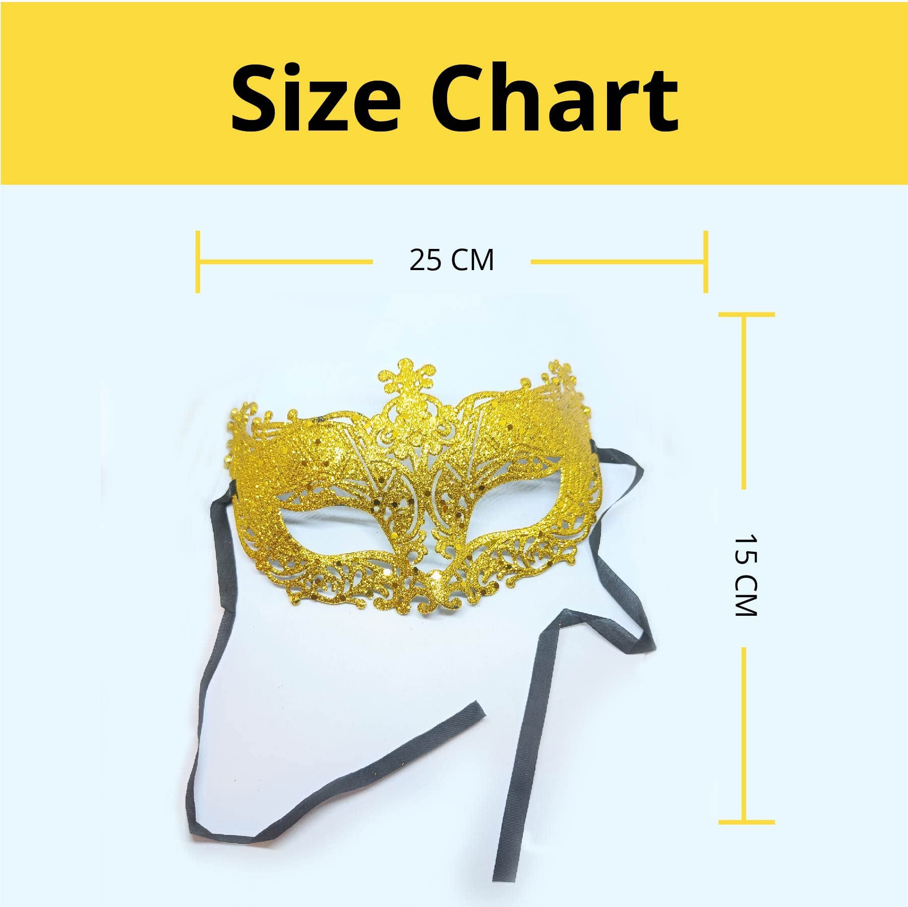 Wanna Party Masquerade Mask/Glitter Fashion Eye Mask for Women Venetian Lace Eye Masks for Carnival Prom Ball Fancy Dress Party Supplies-Gold - Image 2 thumbnail