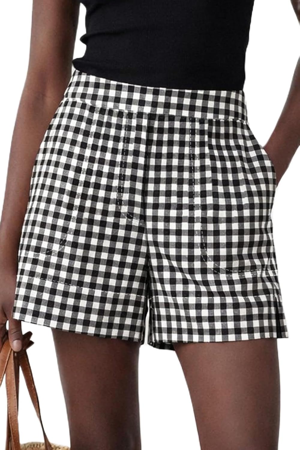 Micoson Linen Shorts for Women Casual Comfy Shorts Summer Trendy Mid Waisted Short with Pockets 2026