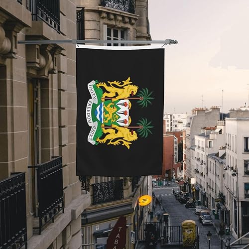 Miniatura 8 de Coat of Arms of Sierra Leone Flag 4x6 Ft Double Sided Flags Outdoor Durable Banner Home Yard Decoration Flag 4by6 Flags
