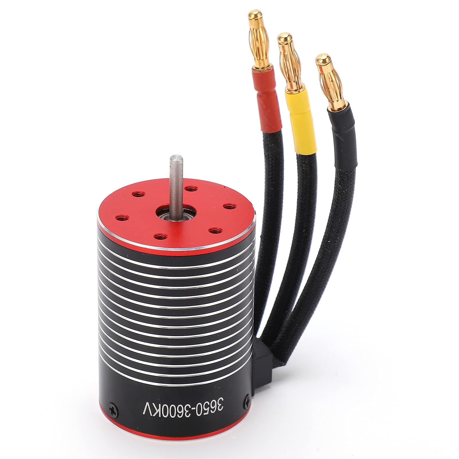 Wodoodporny silnik 3600 kV Wysoki Bezszczotek Wysoki moment obrotowy 4 biegun 12 Projekt gniazda 900 W Power 3650 Typ uniwersalny dla samochodów RC Czarne i czerwone aluminium
