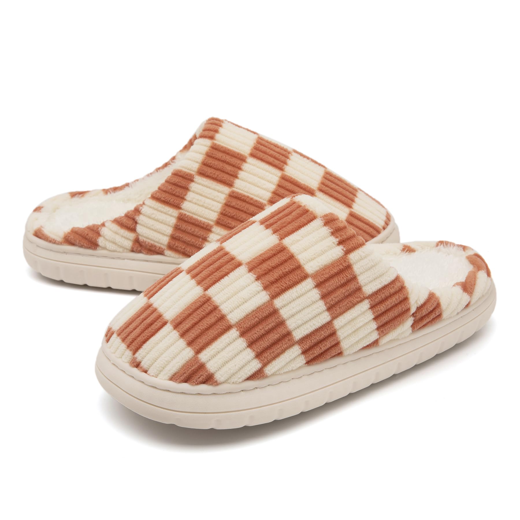 Jaeynow Fuzzy Slippers for Women Indoor,Unisex House Shoes Memory Foam Slippers for Men Winter Warm Plush Bedroom Shoes with Faux Fur Lining Comfy