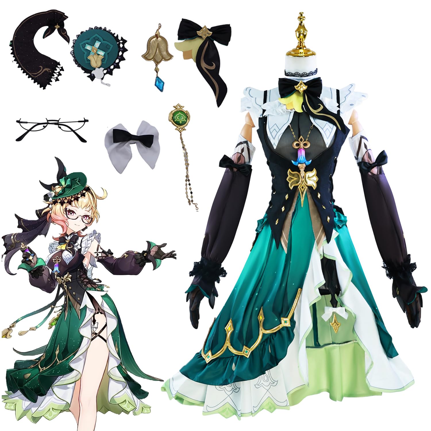 Amazon.co.jp: 原神 エミリエ コスプレ衣装 エミリエ Emilie コスプレ