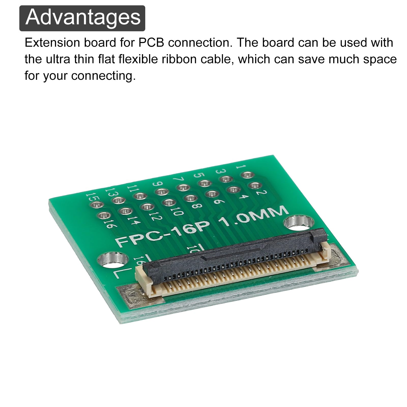 QUARKZMAN Scheda Convertitore FPC FFC PCB 16P 1,0mm Sul Lato Socket, 0,5mm Sul Retro, a DIP 2,54mm per LCD Stampante 3D Telecamera DVD TV Laptop 4pz