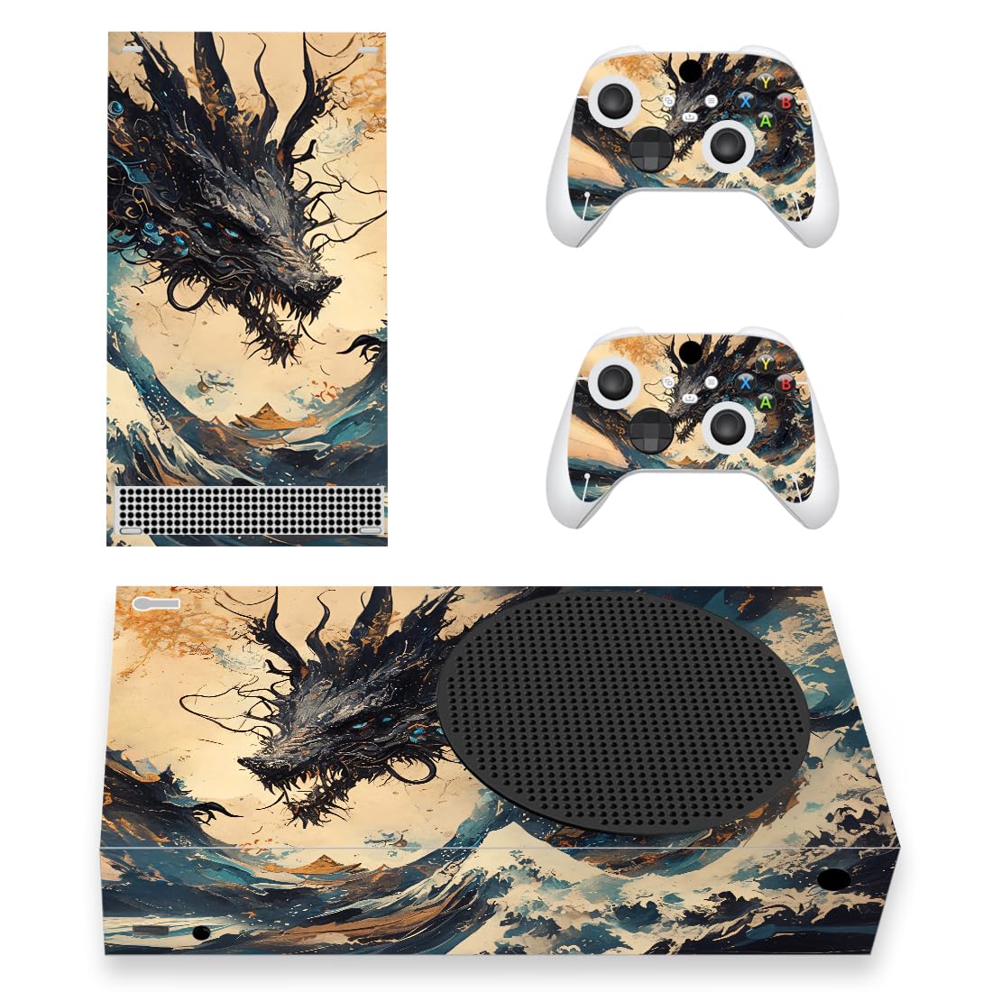 playvital Blue Nebula Custom Vinyl Skins for Xbox Series S, Wrap Decal Cover Stickers for Xbox Series S Console Controller — view 7