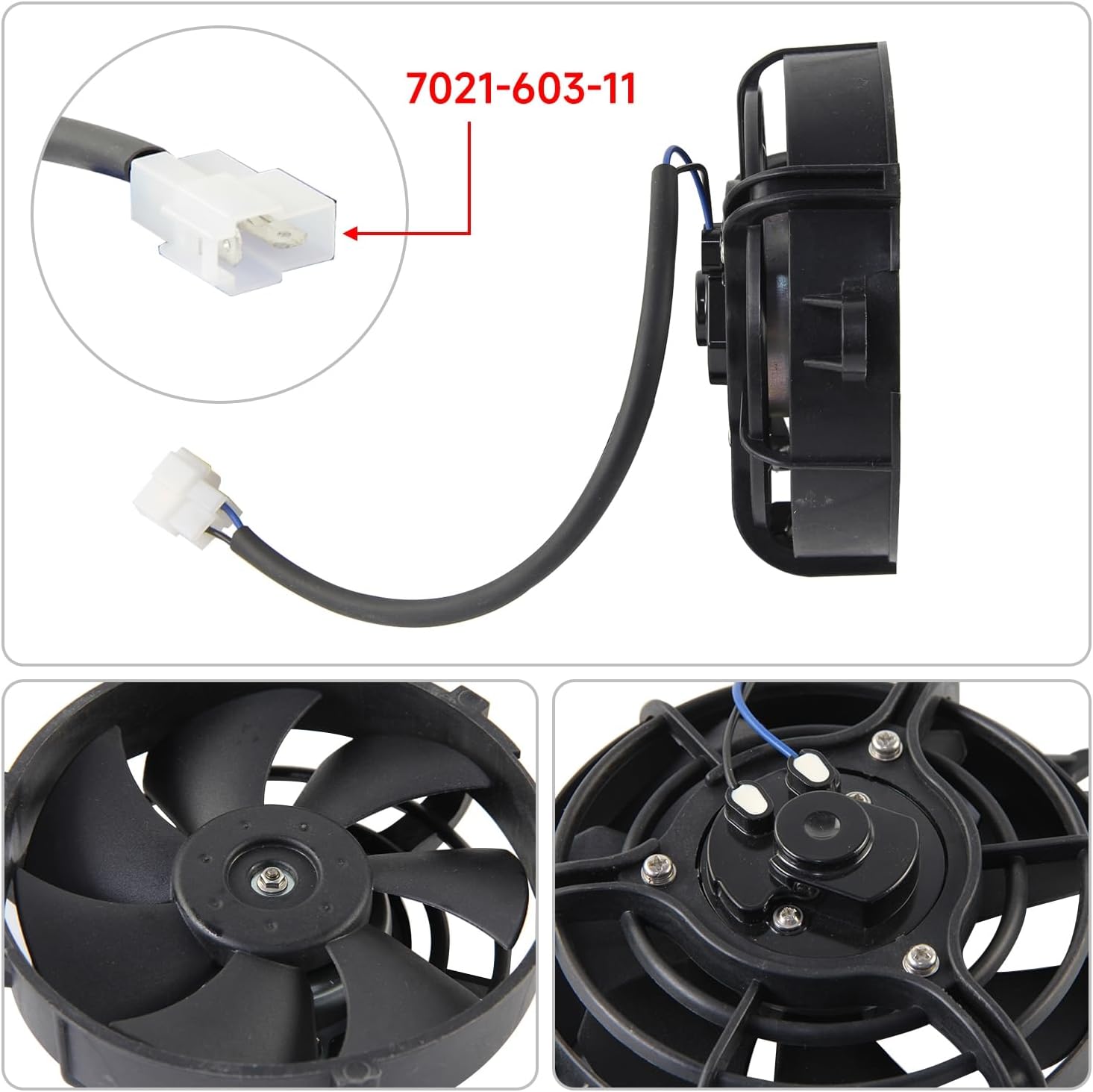 19 Row Transmission Cooler Oil Cooler 10AN 7/8"-14 UNF Oil Cooler Kit + 5.5" Electric Fan Kit with New Type Mounting Bracket Kit Universal Black