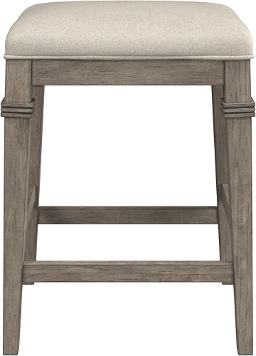 Miniatura 11 de Hillsdale Furniture Arabella Taburete de mostrador sin espalda, gris envejecido