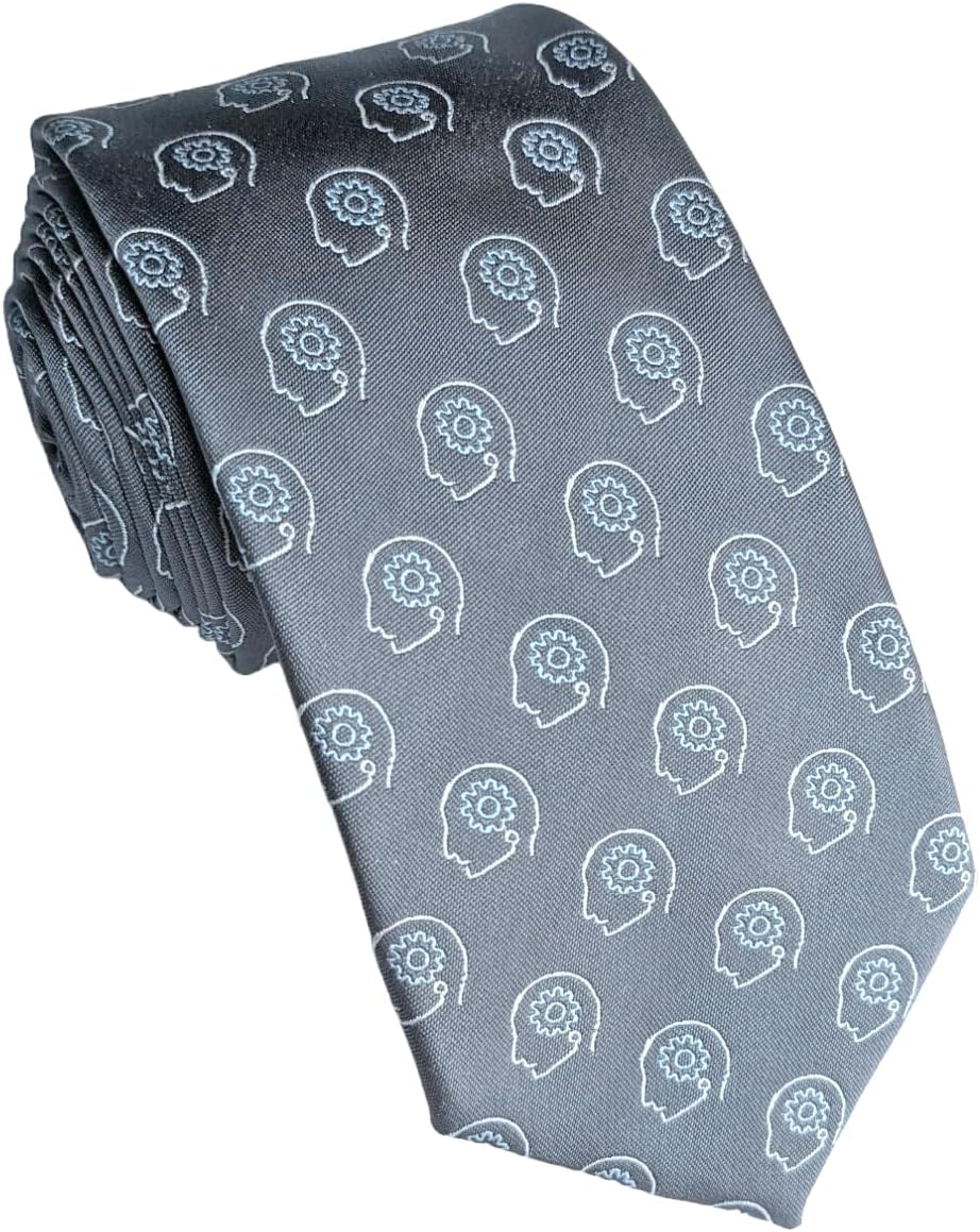 Psychology Necktie -Mental Health Gift - Neurologist Necktie - Brain Surgeon gift