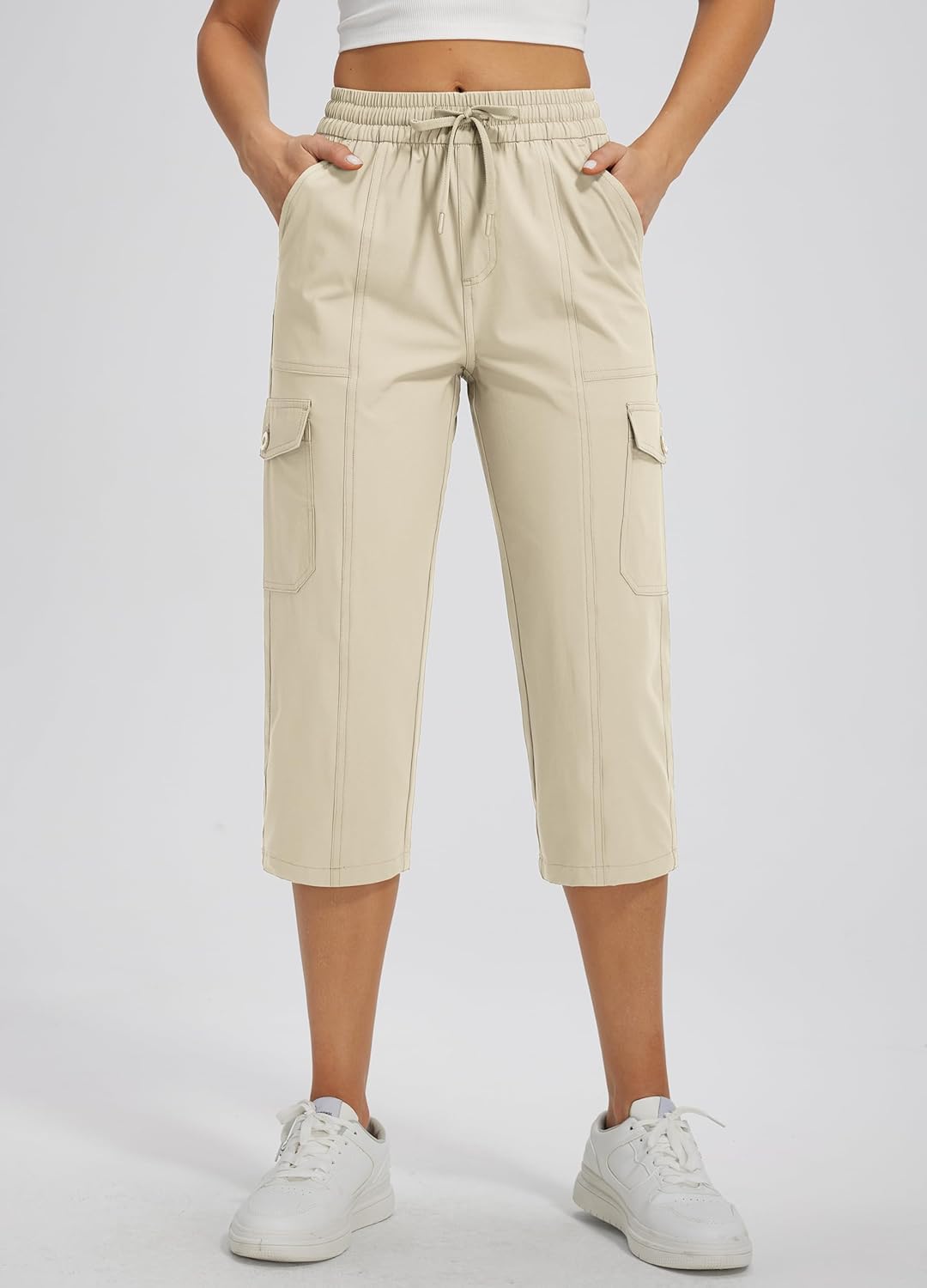 Libin Women's Capri Pants Cargo Capris Travel Hiking Casual Summer Cropped Pants Stretch Quick Dry Water Resistant - Image 4
