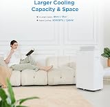 Midea Climatiseur mobile Silent Cool 26 Pro WF 3 en 1 avec tuyau d'évacuation, refroidissement, déshumidification, ventilation, 9000 BTU, 2,6 kW, pour pièces env. 80 m³ (32 ㎡), EEK A - 4