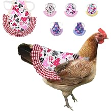 Chicken Saddles, Hens Feather Protector Chicken Apron for Poultry Protector Supplies Red Frill Heart