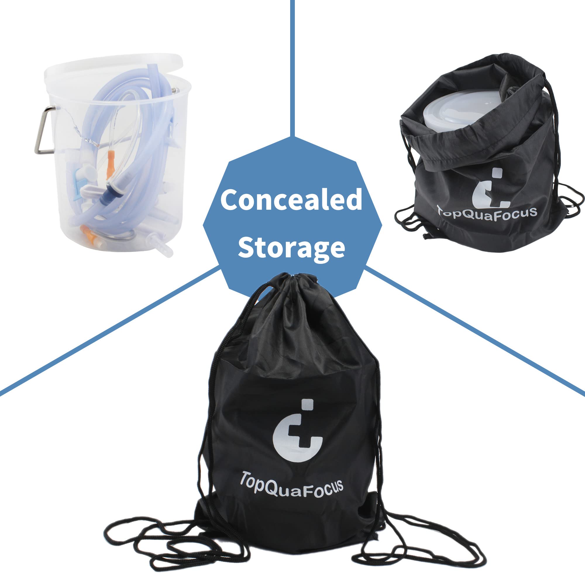 TopQuaFocus Enema Kit Colonic Irrigation Organic Coffee Enema Bucket