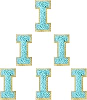 Vista 194 de 6 piezas de parches de letras de chenilla autoadhesivas, parches de letras preppy de 2 pulgadas para bolsos, ropa y sombreros, grandes pegatinas