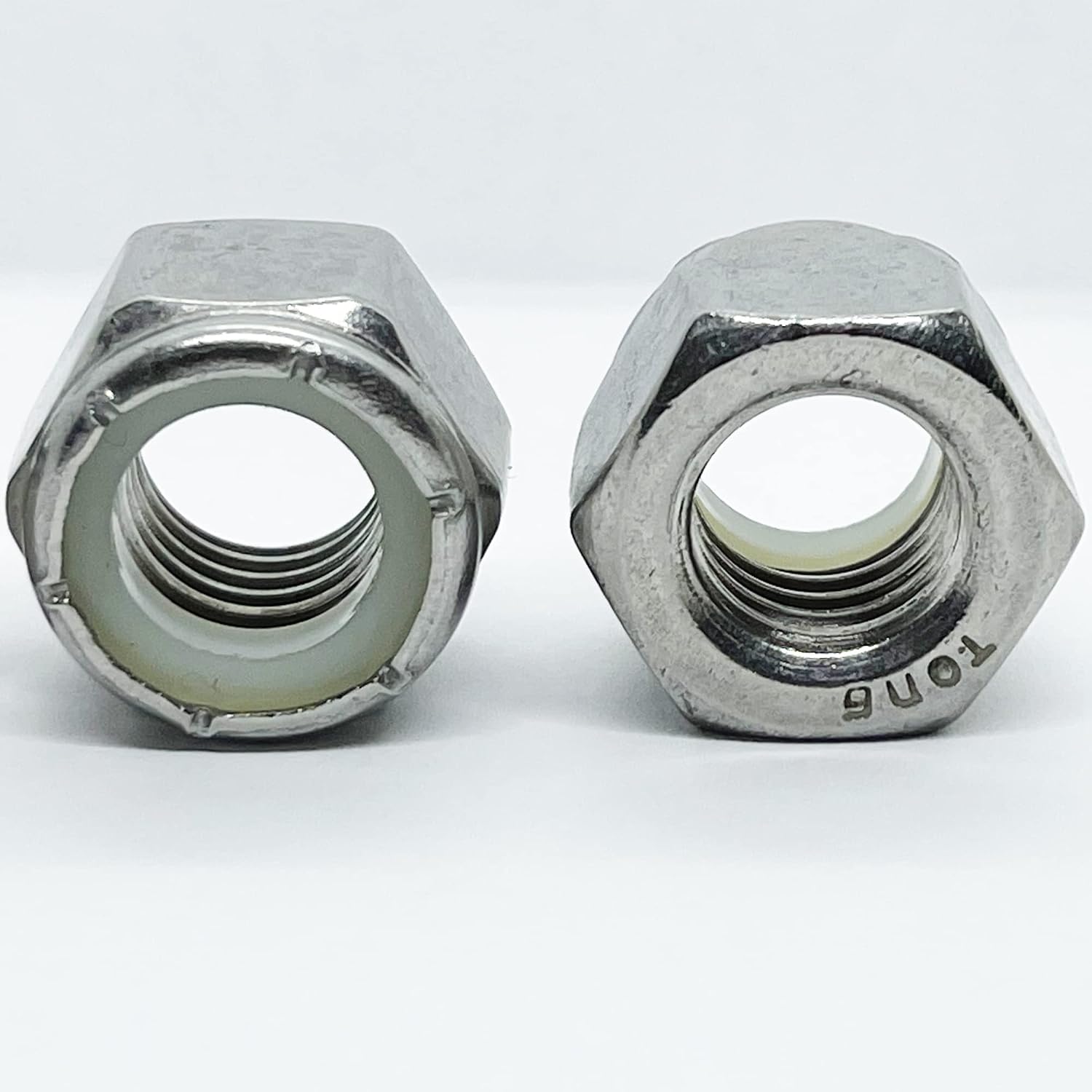 3/8"-16 - Stainless Steel Nylon Insert Lock Nut - Hex Nut Nylon & Stainless Thread - for 3/8 in Bolts - Quality locknuts by BRAUNY BOY HARDWARE (25)